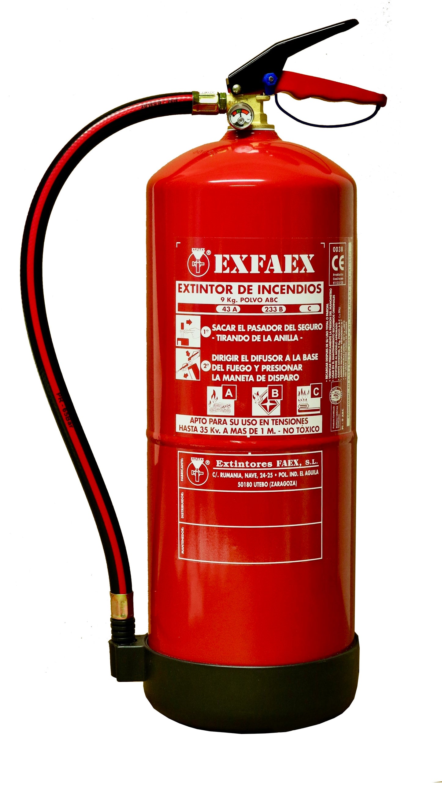 Extintor P-9 de 9 kilos polvo ABC uso industrial